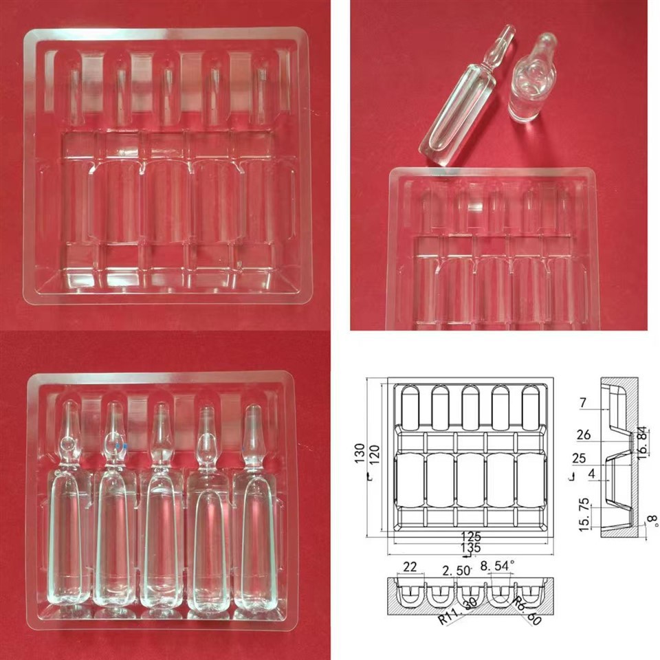 20 ml 5 ampulu blistera paplāte