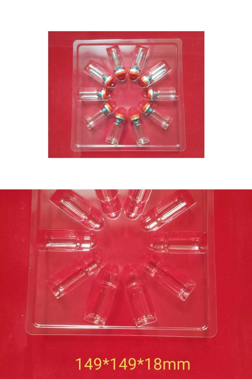 Apļveida flakonu izkārtojuma paplāte