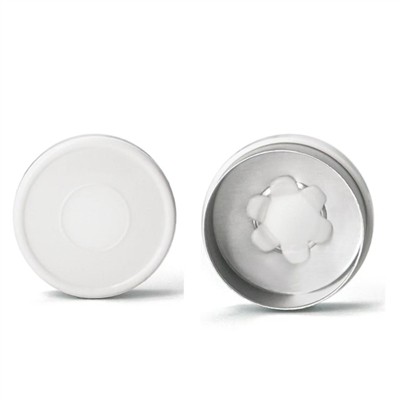 80 jaunas B2B Pharma aizdares ar tīri baltu matētu virsmu, sudraba spožu metā...